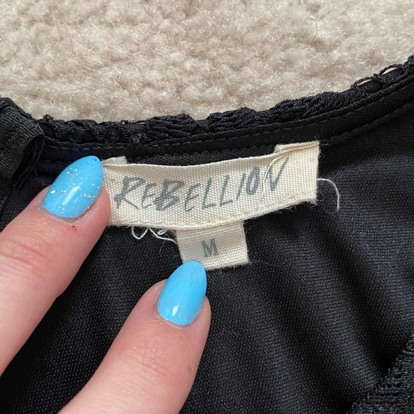 Rebellion Black Lace Sleeveless Dress - Picture 4 of 4